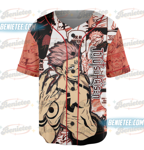 Alternative view of Jujutsu Kaisen Gojo Baseball Jerseys Shirts Baseball Button Down Shirt