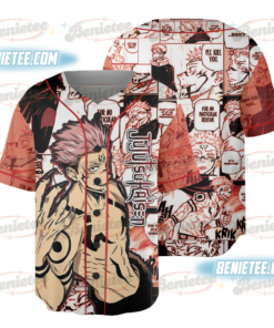 Jujutsu Kaisen Gojo Baseball Jerseys Shirts Baseball Button Down Shirt