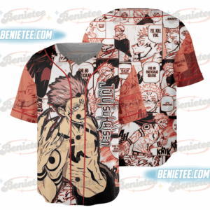 Jujutsu Kaisen Gojo Baseball Jerseys Shirts Baseball Button Down Shirt