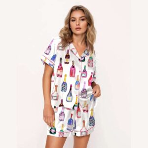 Alternative view of Watercolor Champagne Bottles Pajama Set