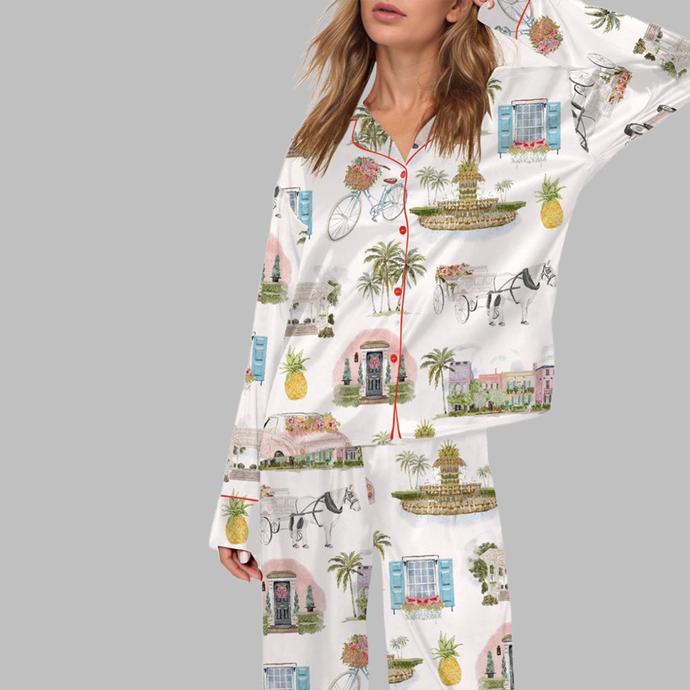 Watercolor Charleston Pajama Set - Image 2