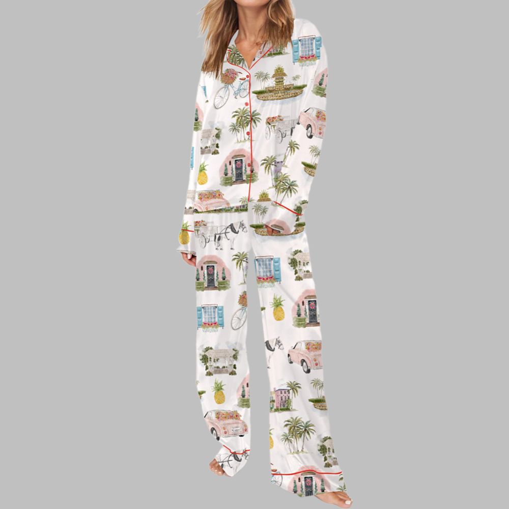 Watercolor Charleston Pajama Set - Image 3