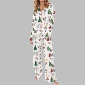 Alternative view of Watercolor Christmas Pajama Set For Women