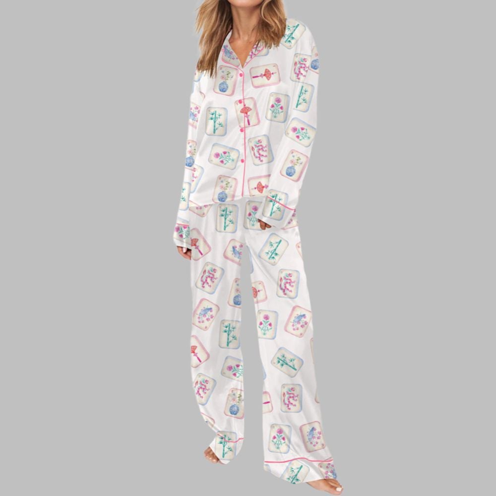 Watercolor Mahjong Pajama Set - Image 3