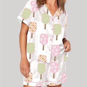 Watercolor Pickleball Paddles Pickleball Social Club Print Pajama Set
