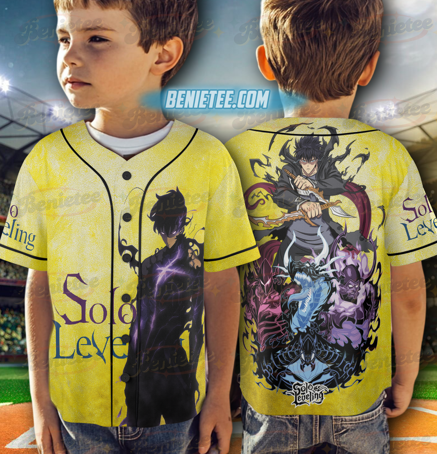 Anime Jin-Woo Sung Illustration Cosplay Baseball Jersey - Image 6