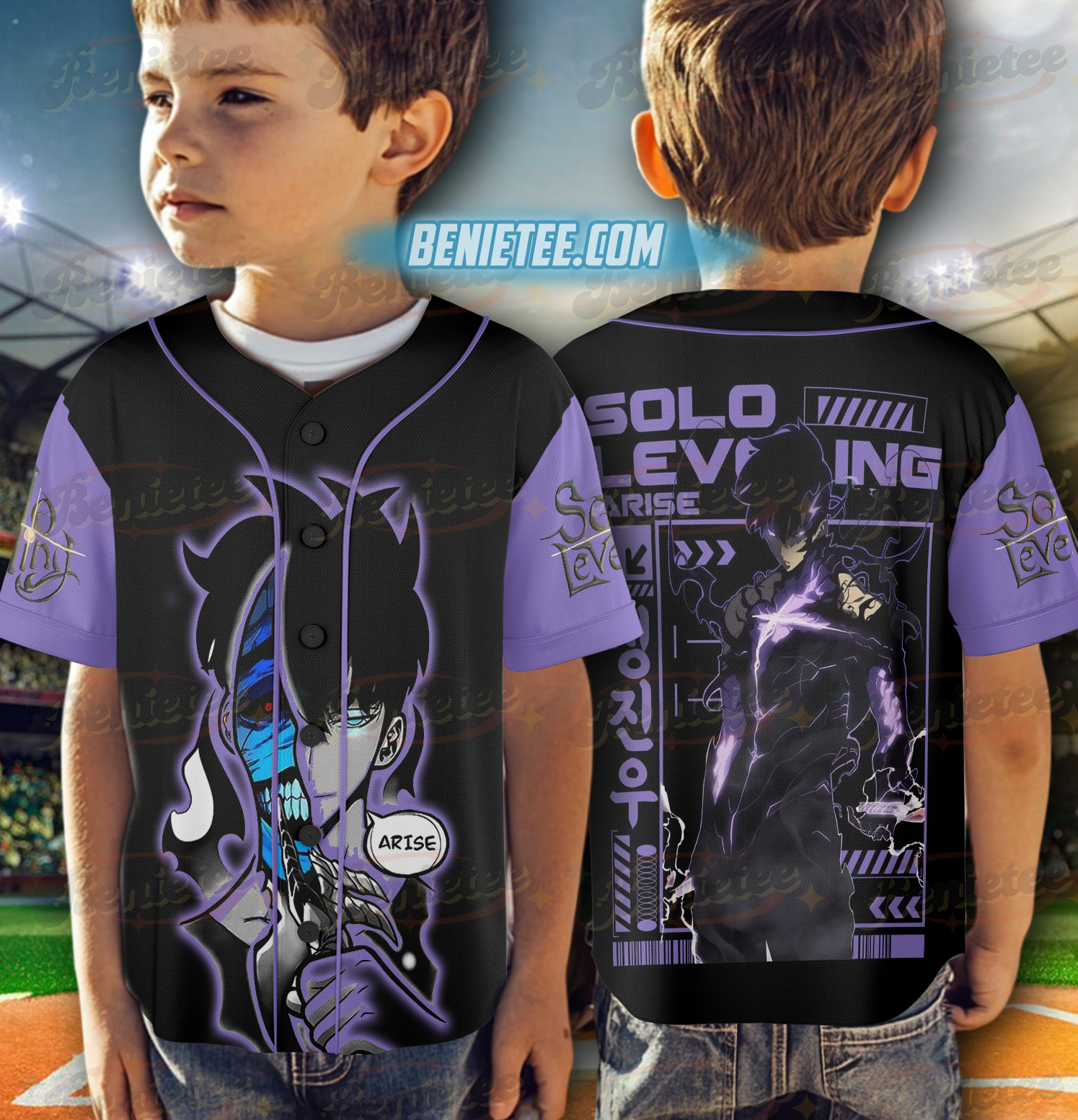 SOLO LEVELING Anime Round Baseball Jersey for men Boys and Girls - Image 6