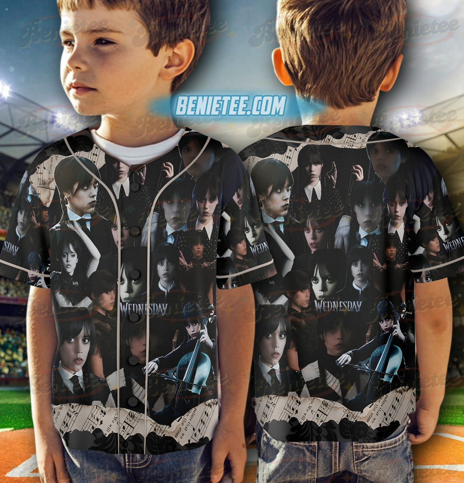 Wednesday Addams 2 3D All Print Baseball Jersey, Funny Jersey Shirt For Fans - Image 6