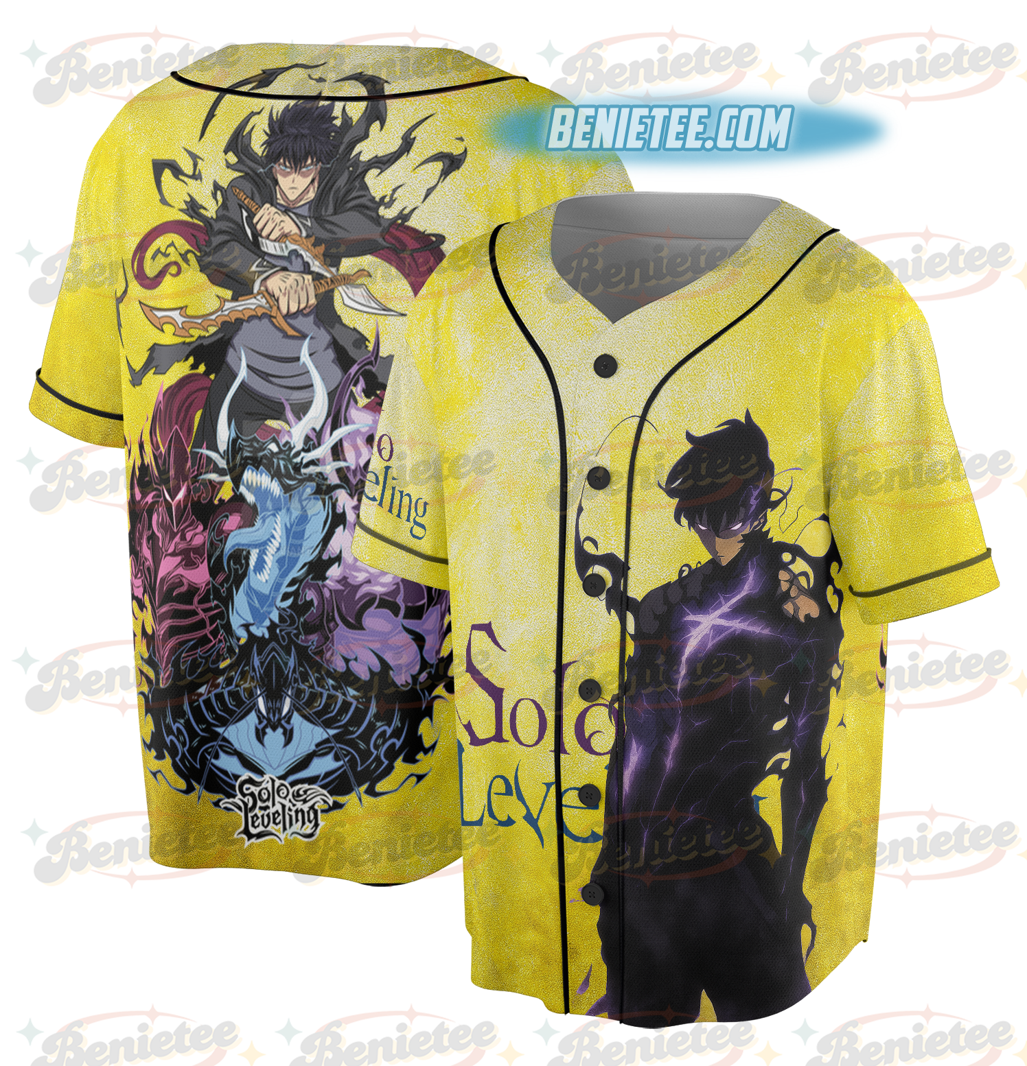 Anime Jin-Woo Sung Illustration Cosplay Baseball Jersey - Image 2
