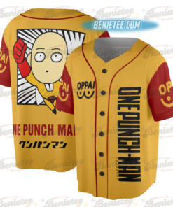 Alternative view of One Punch Man Saitama Superhero Oppai Baseball Jersey Cosplay Costume 3D Print