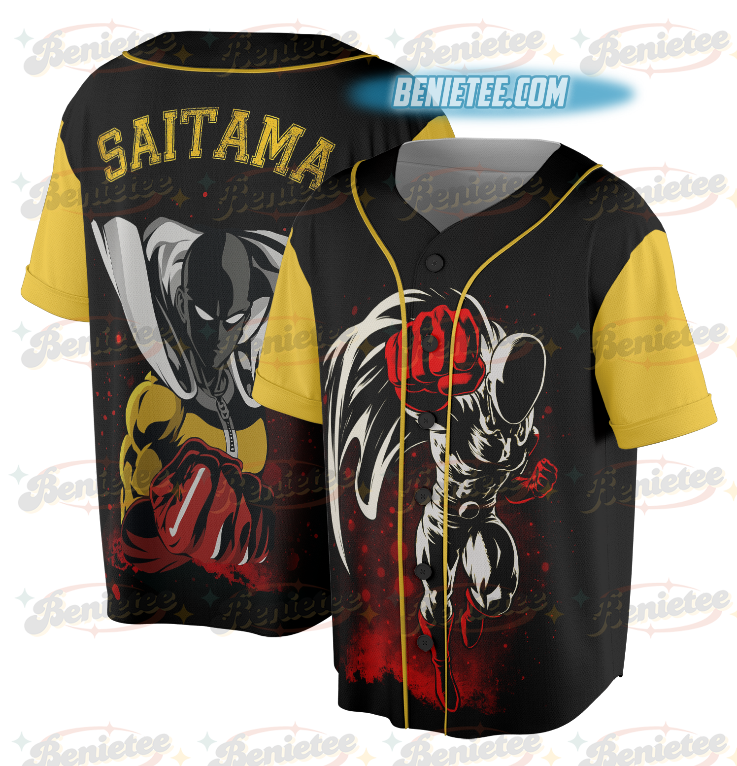 Saitama Track Baseball Jersey, Anime Jersey - Image 2
