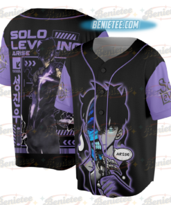Alternative view of SOLO LEVELING Anime Round Baseball Jersey for men Boys and Girls