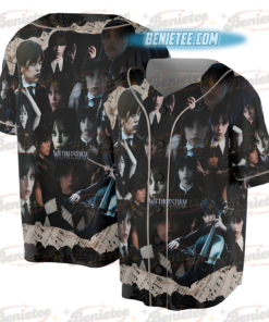 Alternative view of Wednesday Addams 2 3D All Print Baseball Jersey, Funny Jersey Shirt For Fans