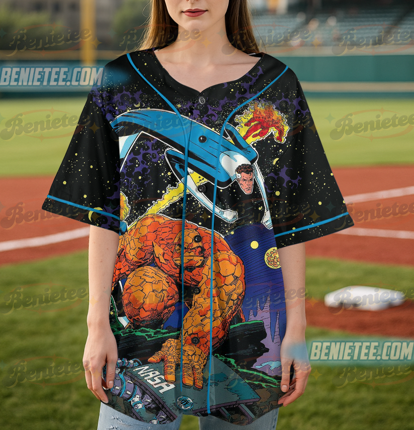 Fantastic Four All Over Print Mega Print Baseball Jersey - Image 4
