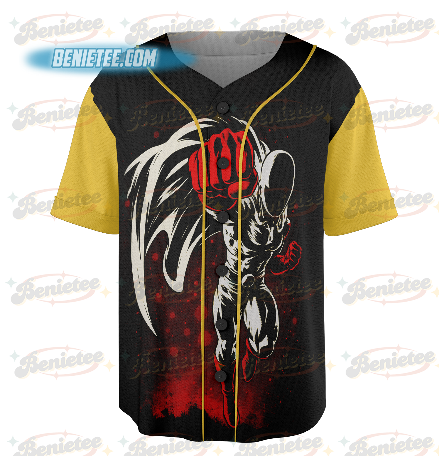 Saitama Track Baseball Jersey, Anime Jersey - Image 4