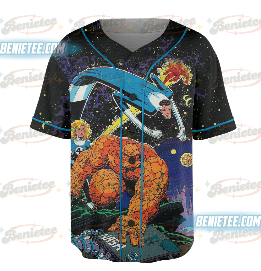Fantastic Four All Over Print Mega Print Baseball Jersey - Image 2