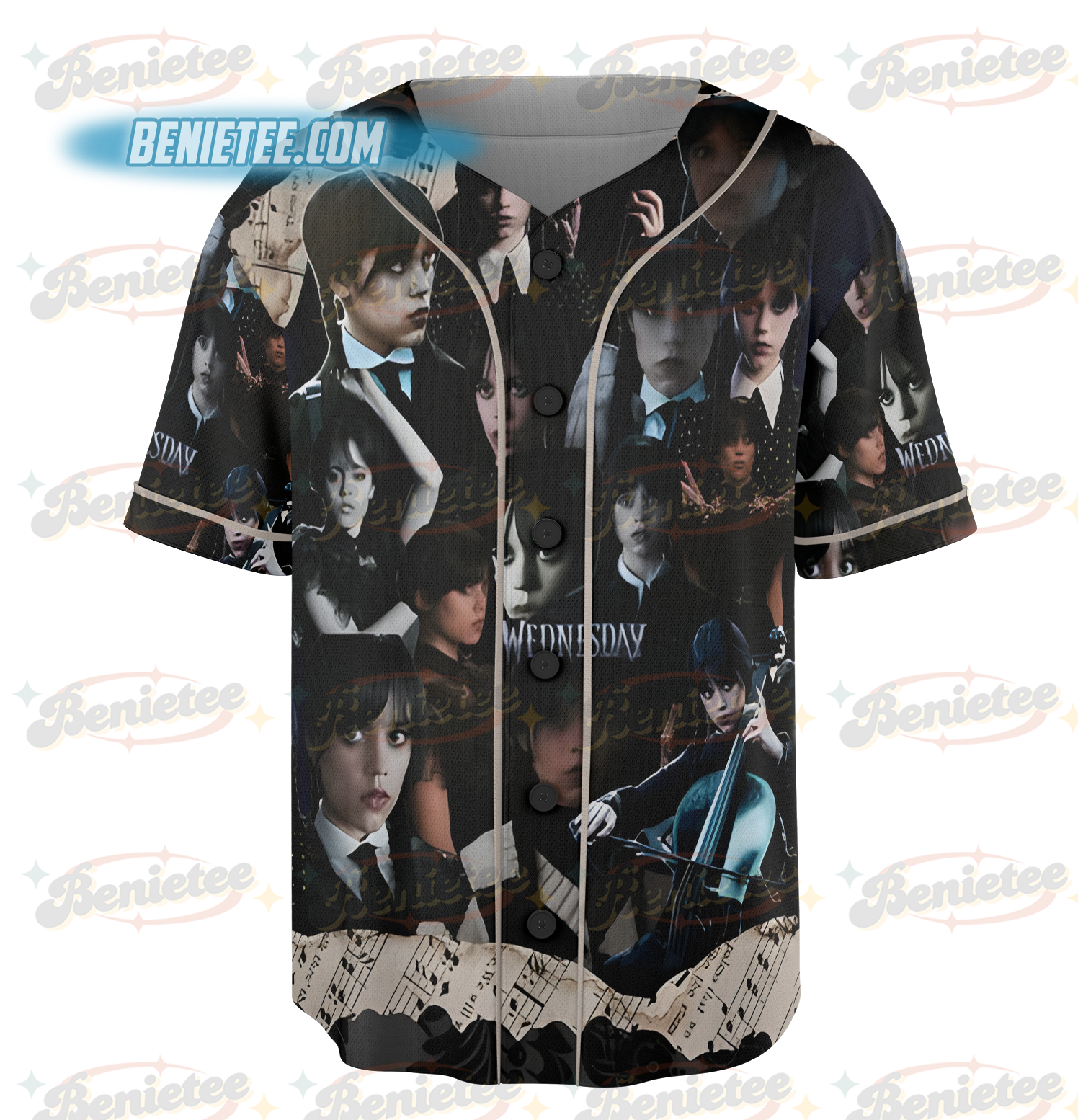 Wednesday Addams 2 3D All Print Baseball Jersey, Funny Jersey Shirt For Fans - Image 3