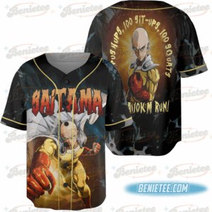 One Punch Man The Strongest Man Saitama Baseball Jersey