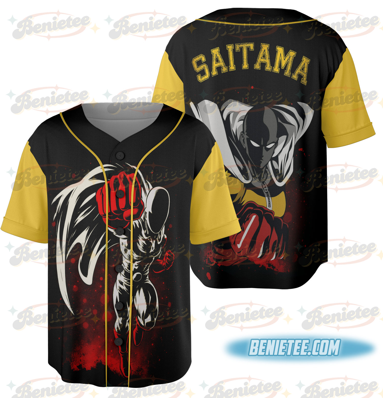 Saitama Track Baseball Jersey, Anime Jersey