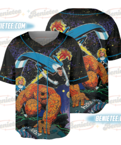 Fantastic Four All Over Print Mega Print Baseball Jersey
