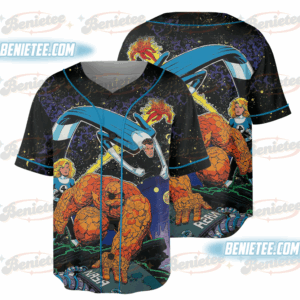 Fantastic Four All Over Print Mega Print Baseball Jersey