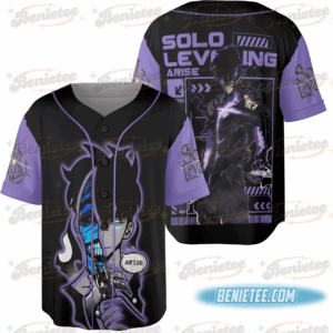 SOLO LEVELING Anime Round Baseball Jersey for men Boys and Girls