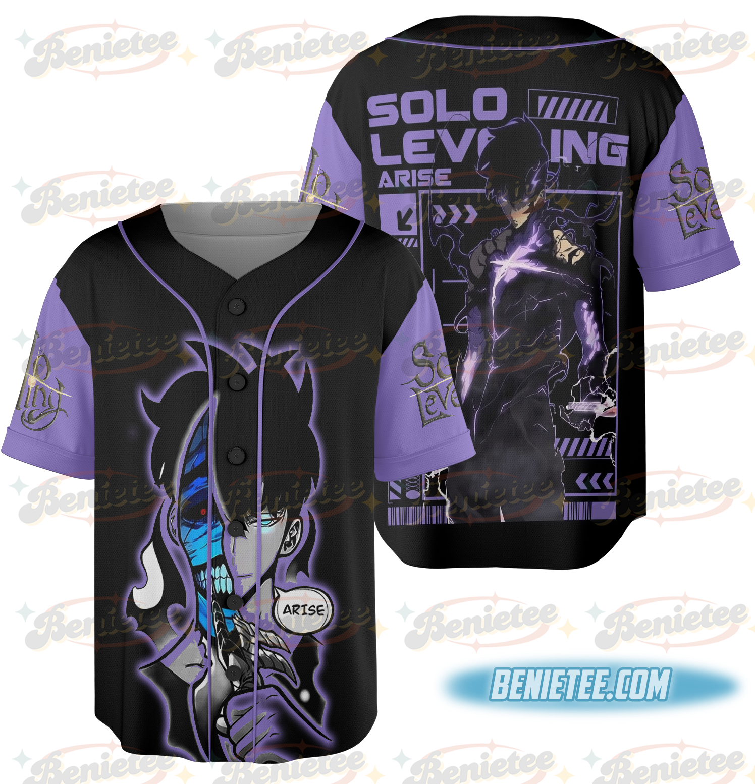 SOLO LEVELING Anime Round Baseball Jersey for men Boys and Girls