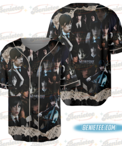 Wednesday Addams 2 3D All Print Baseball Jersey, Funny Jersey Shirt For Fans