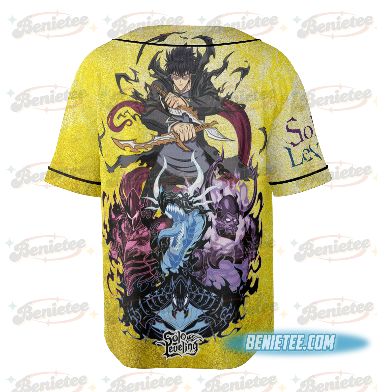 Anime Jin-Woo Sung Illustration Cosplay Baseball Jersey - Image 4