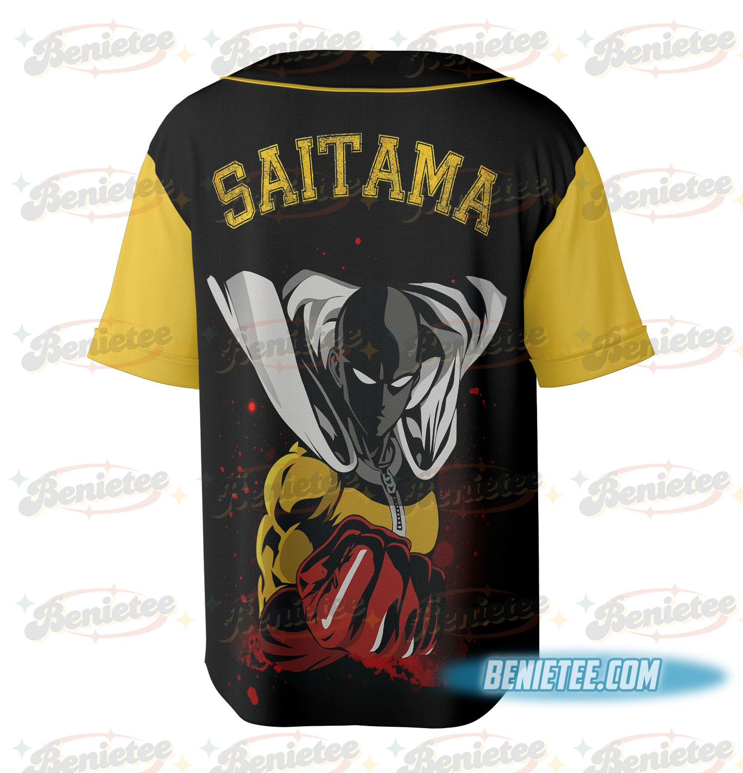 Saitama Track Baseball Jersey, Anime Jersey - Image 5