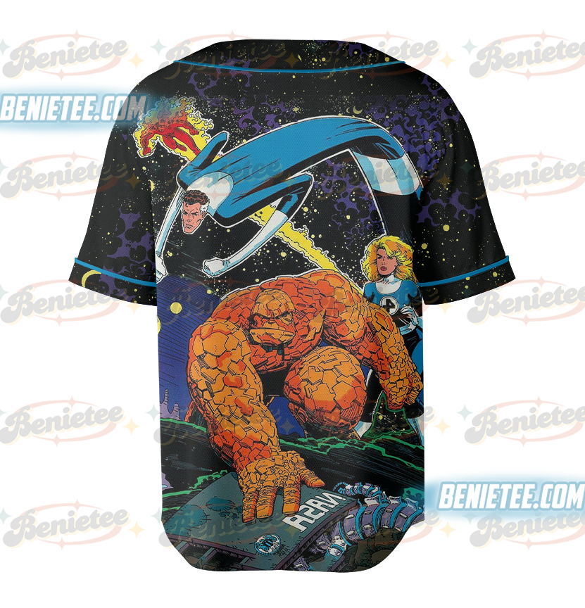 Fantastic Four All Over Print Mega Print Baseball Jersey - Image 3