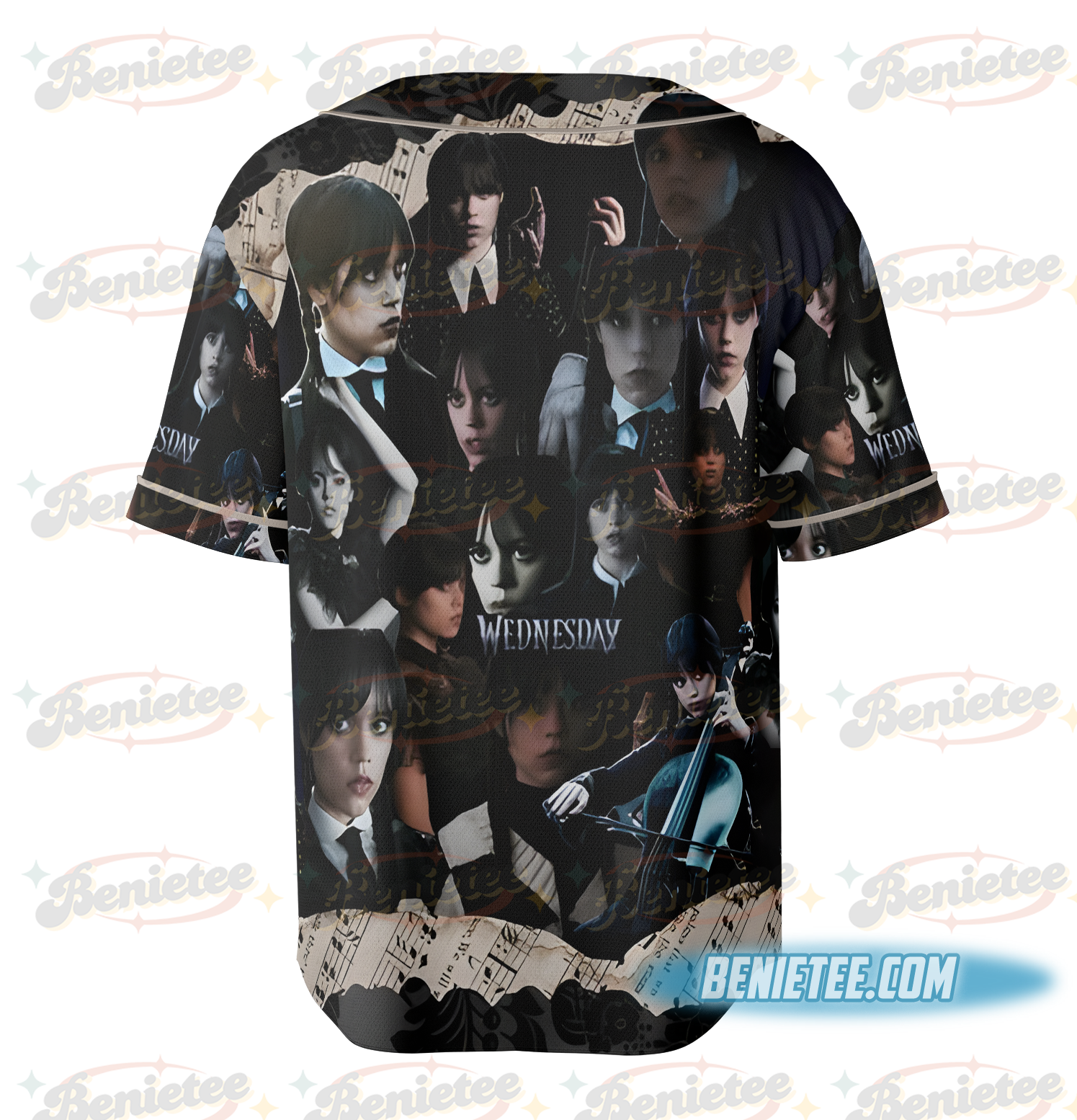 Wednesday Addams 2 3D All Print Baseball Jersey, Funny Jersey Shirt For Fans - Image 4