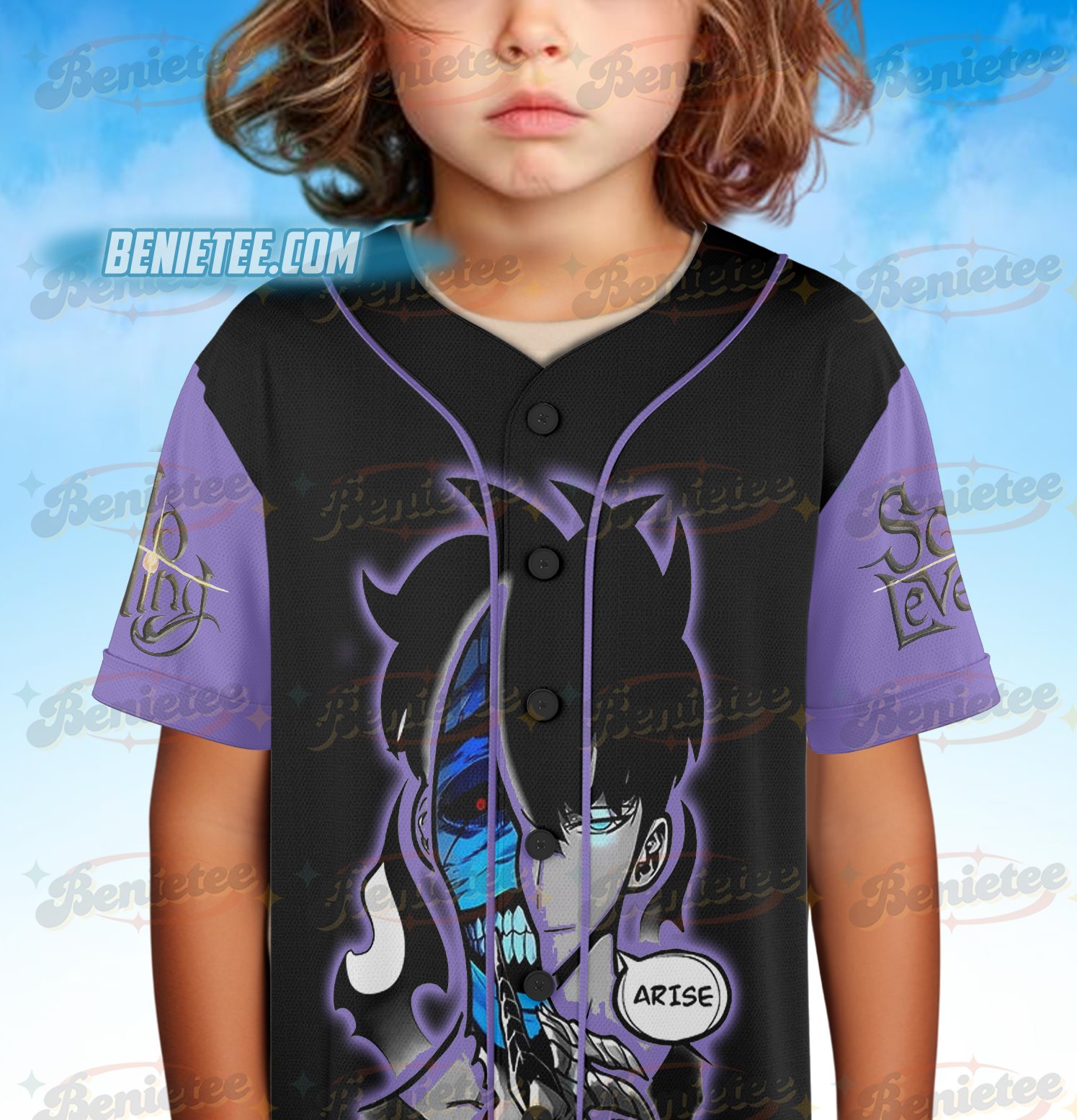 SOLO LEVELING Anime Round Baseball Jersey for men Boys and Girls - Image 5