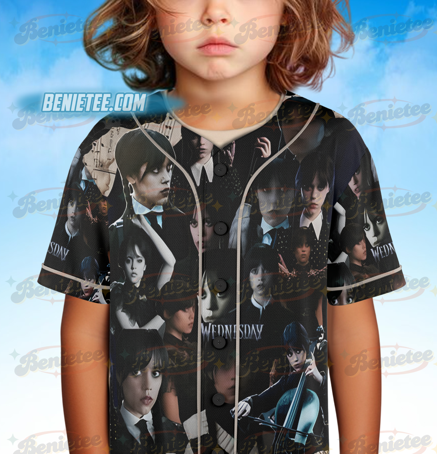 Wednesday Addams 2 3D All Print Baseball Jersey, Funny Jersey Shirt For Fans - Image 5