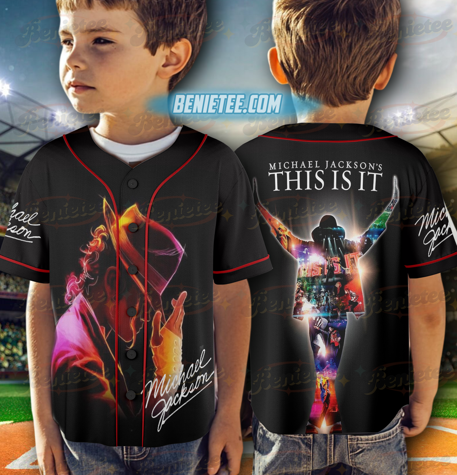 Michael Jackson Retro Jersey – King of Pop Graphic Tee, Vintage 80s Music Baseball Jersey, Oversized Jersey Unisex Gift Idea - Image 6