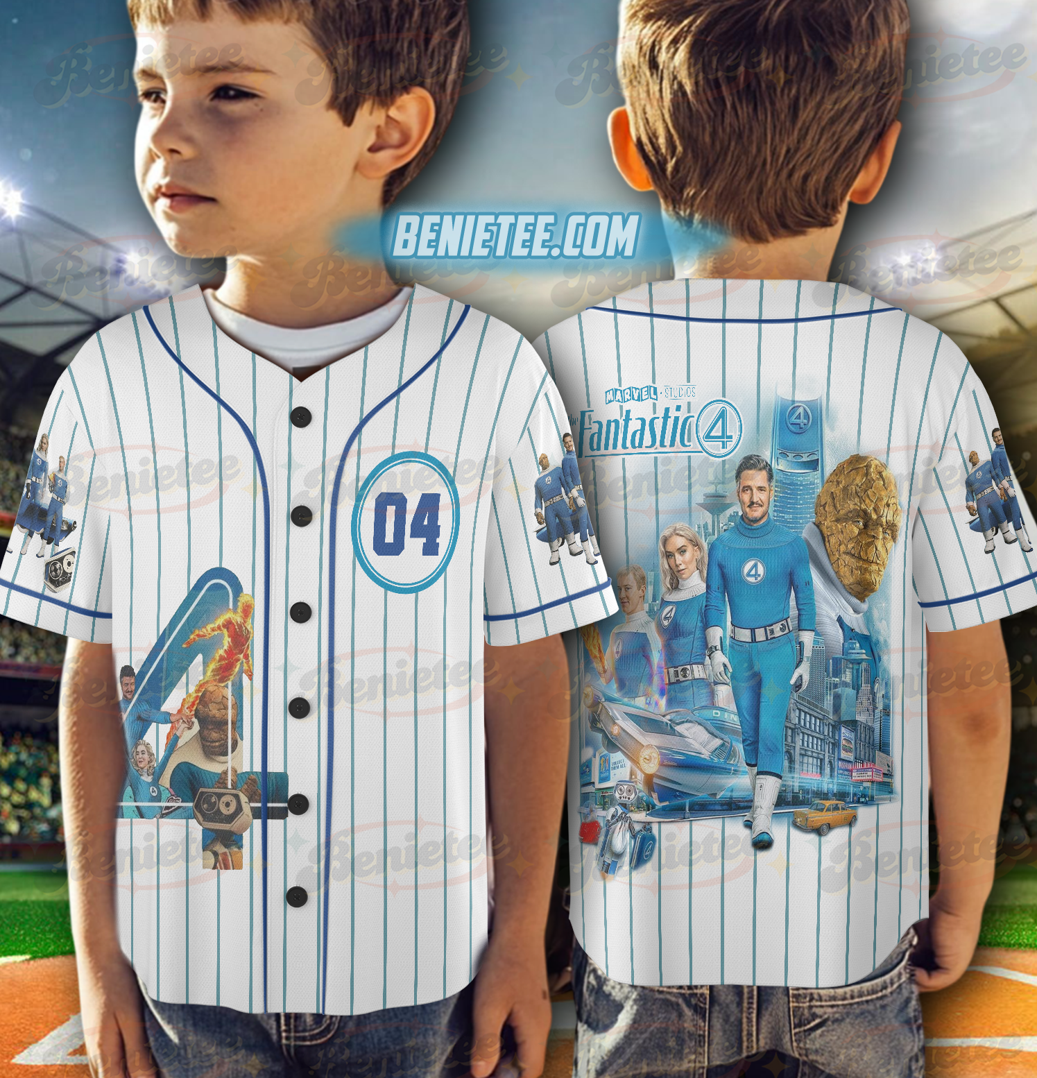 The Fantastic Four First Steps Baseball Jersey, Avengers Superhero Studio Jersey, The Fantastic Four Shirt, Disneyland Group Baseball Team - Image 6
