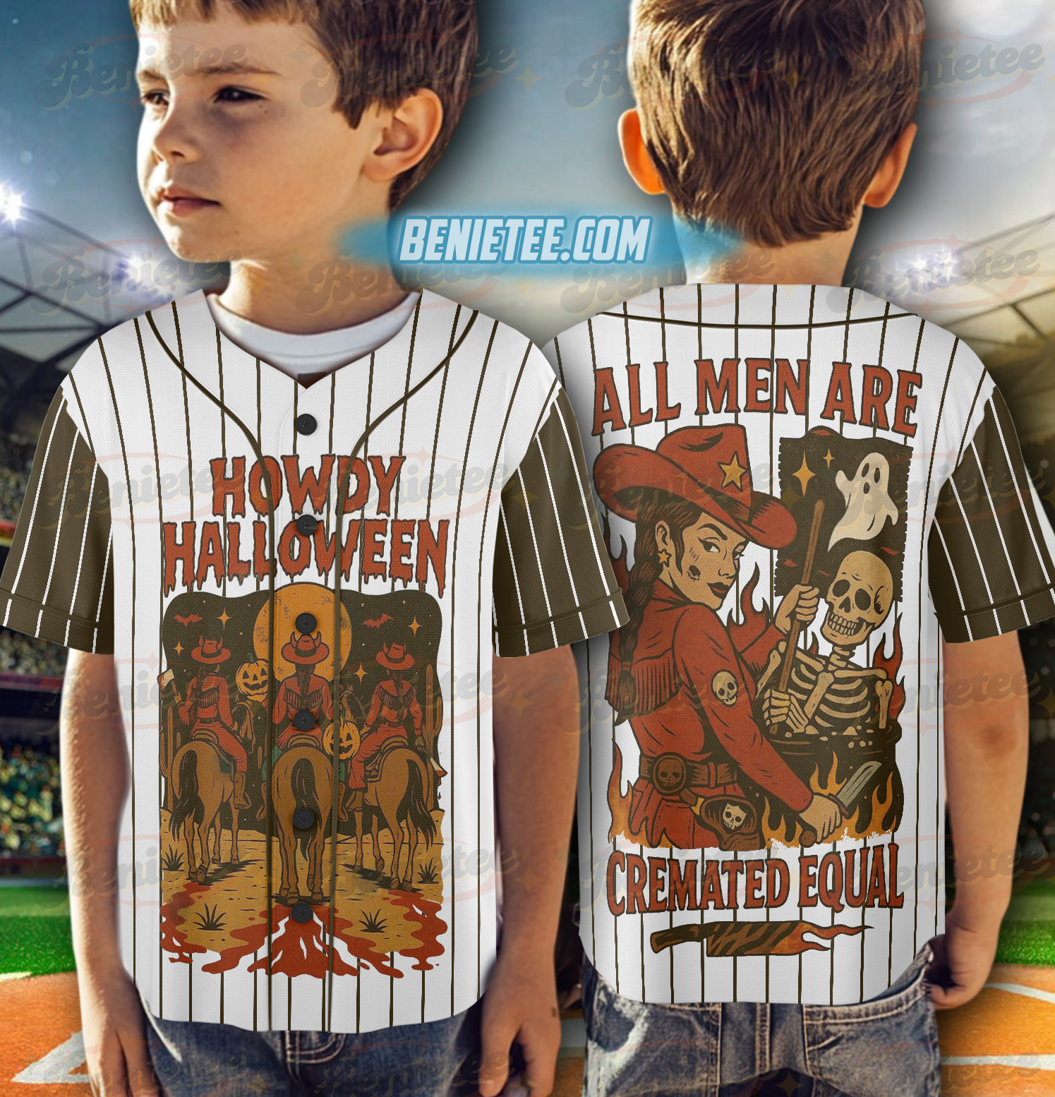 Cremated Men Jersey, Girly Halloween Sublimation, Funny Halloween Baseball Jersey, Retro Spooky Shirt, Funny Fall Design - Image 6