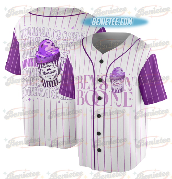 Alternative view of Benson Boone Moonbeam Ice Cream Two-Side Jersey America Heart Tour, Benson Boone Concert Shirt, Mystical Magical shirt, Benson Boone Tee