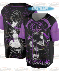 Alternative view of Solo Leveling Sung Jin Woo Baseball Jersey, Anime Jersey