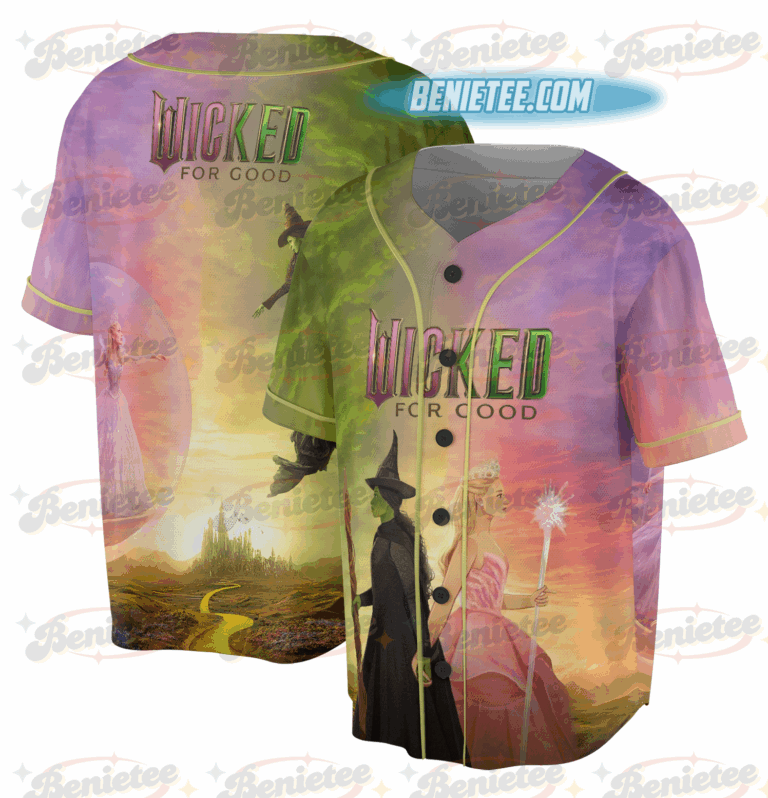 Alternative view of Wicked Change For Good 2025 Memories Baseball Jersey, Movie Trending Jersey