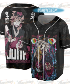 Alternative view of Demon Slayer Doma Upper Moon 2 Baseball Jersey