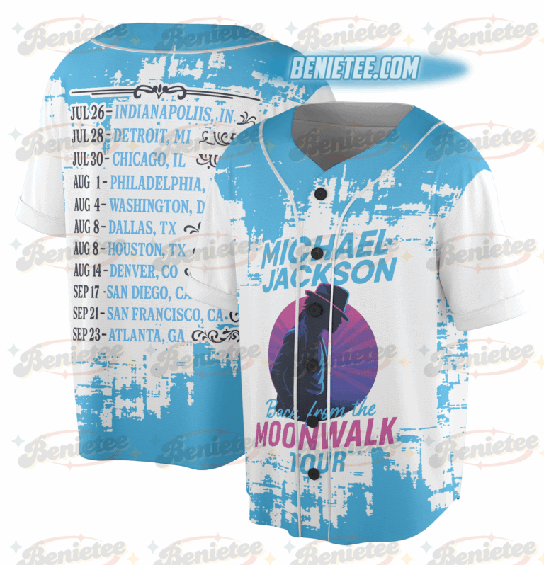 Alternative view of Michael Jackson Back from the Moonwalk Tour 2025, Vintage Retro Concert Jersey, MJ Moonwalk 2025 Parody Tour Shirt, Pop Icon Parody Jersey