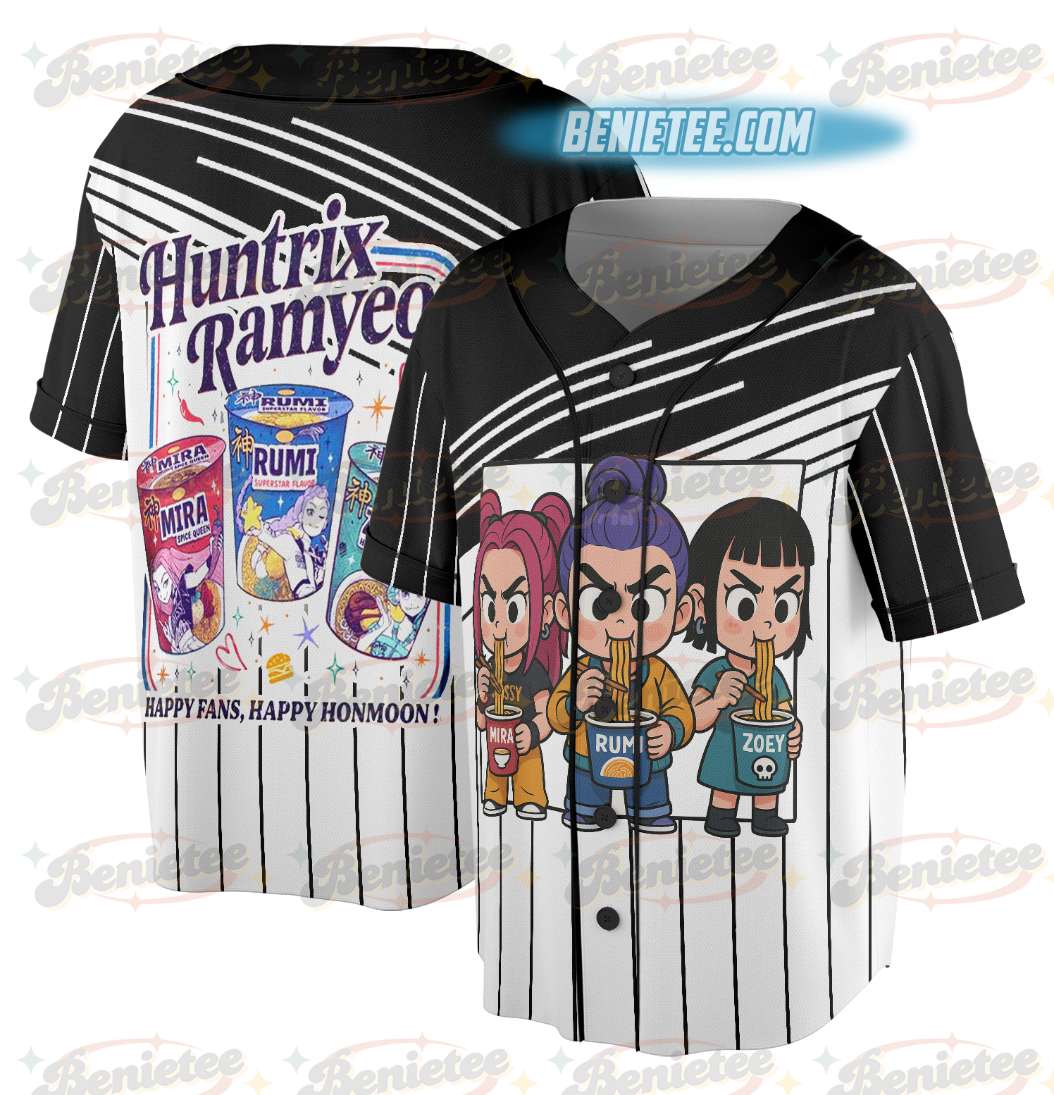 KPDH Ramyeon Jersey For Fan, Demon Hunter Movie Inspired Noodle Baseball Jersey, Cool Korea Inspired Apparel - Image 3