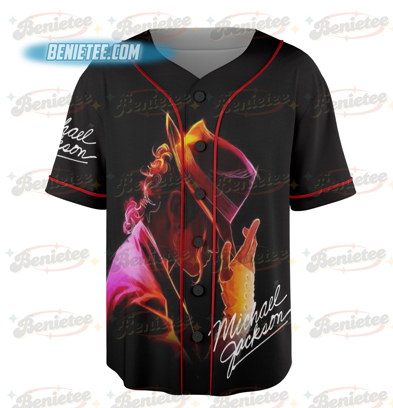 Michael Jackson Retro Jersey – King of Pop Graphic Tee, Vintage 80s Music Baseball Jersey, Oversized Jersey Unisex Gift Idea - Image 3