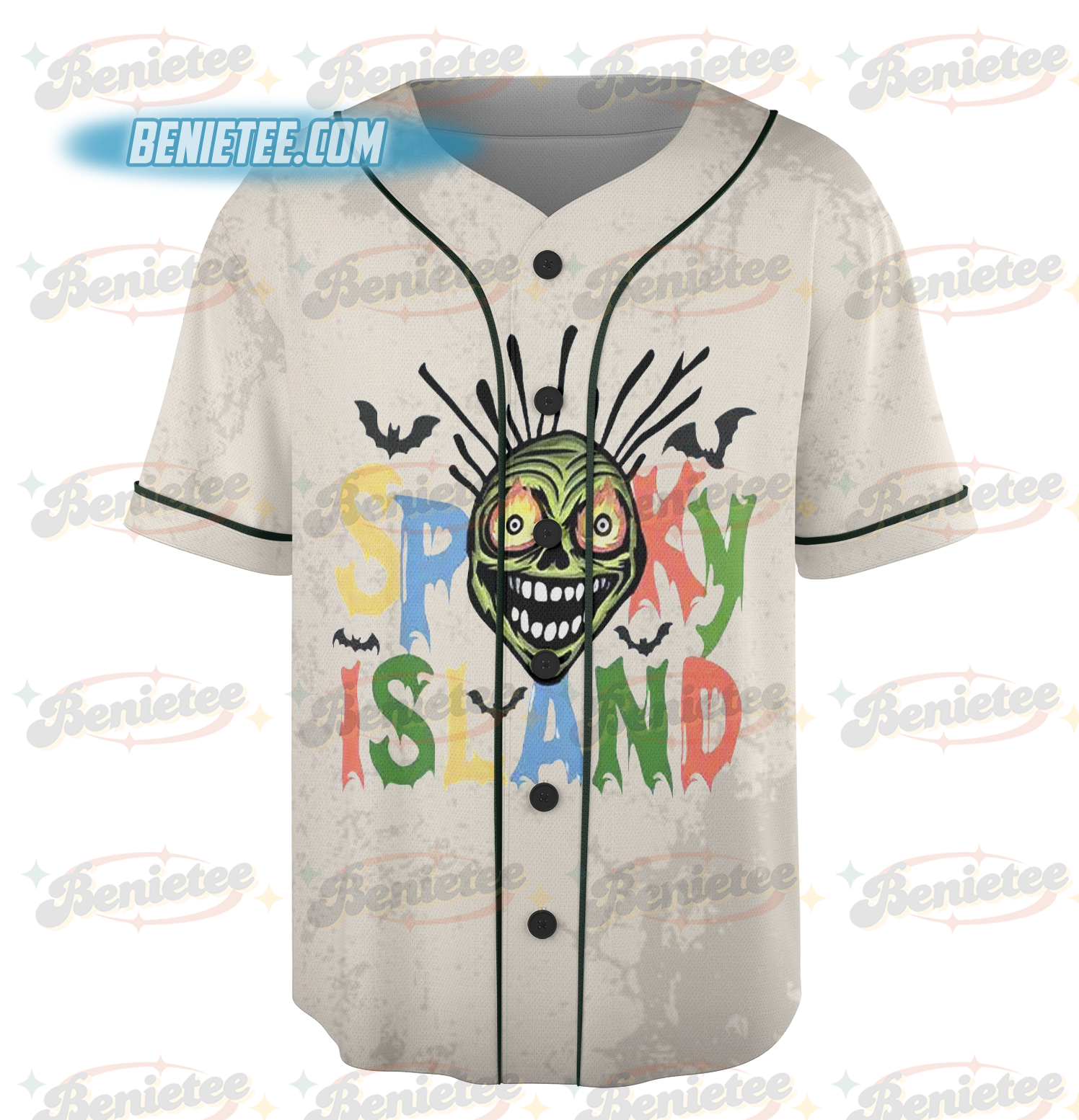 Spooky Island Jersey, Halloween Nostalgia, Retro Halloween, Halloween Shirt, Baggy - Image 3