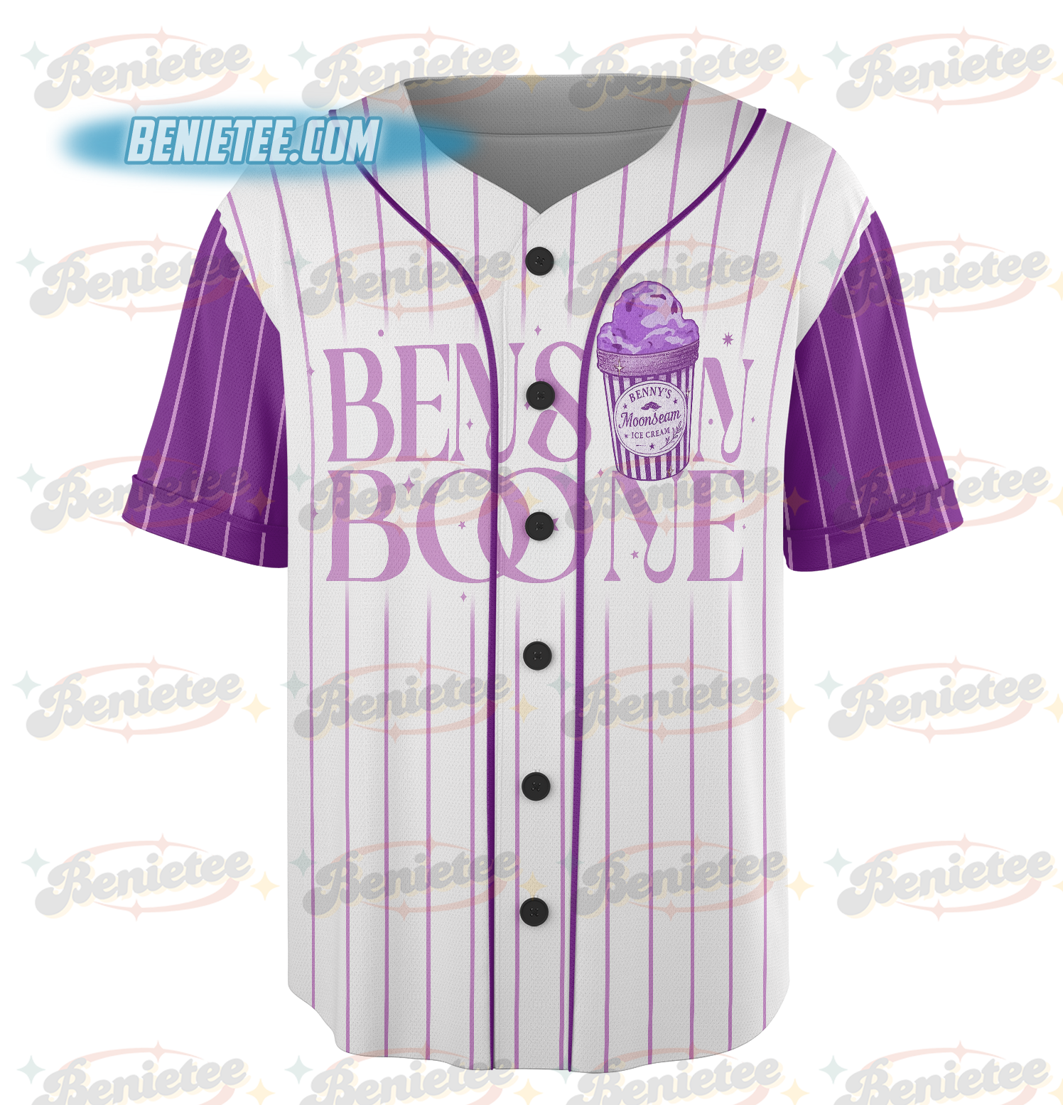 Benson Boone Moonbeam Ice Cream Two-Side Jersey America Heart Tour, Benson Boone Concert Shirt, Mystical Magical shirt, Benson Boone Tee - Image 3