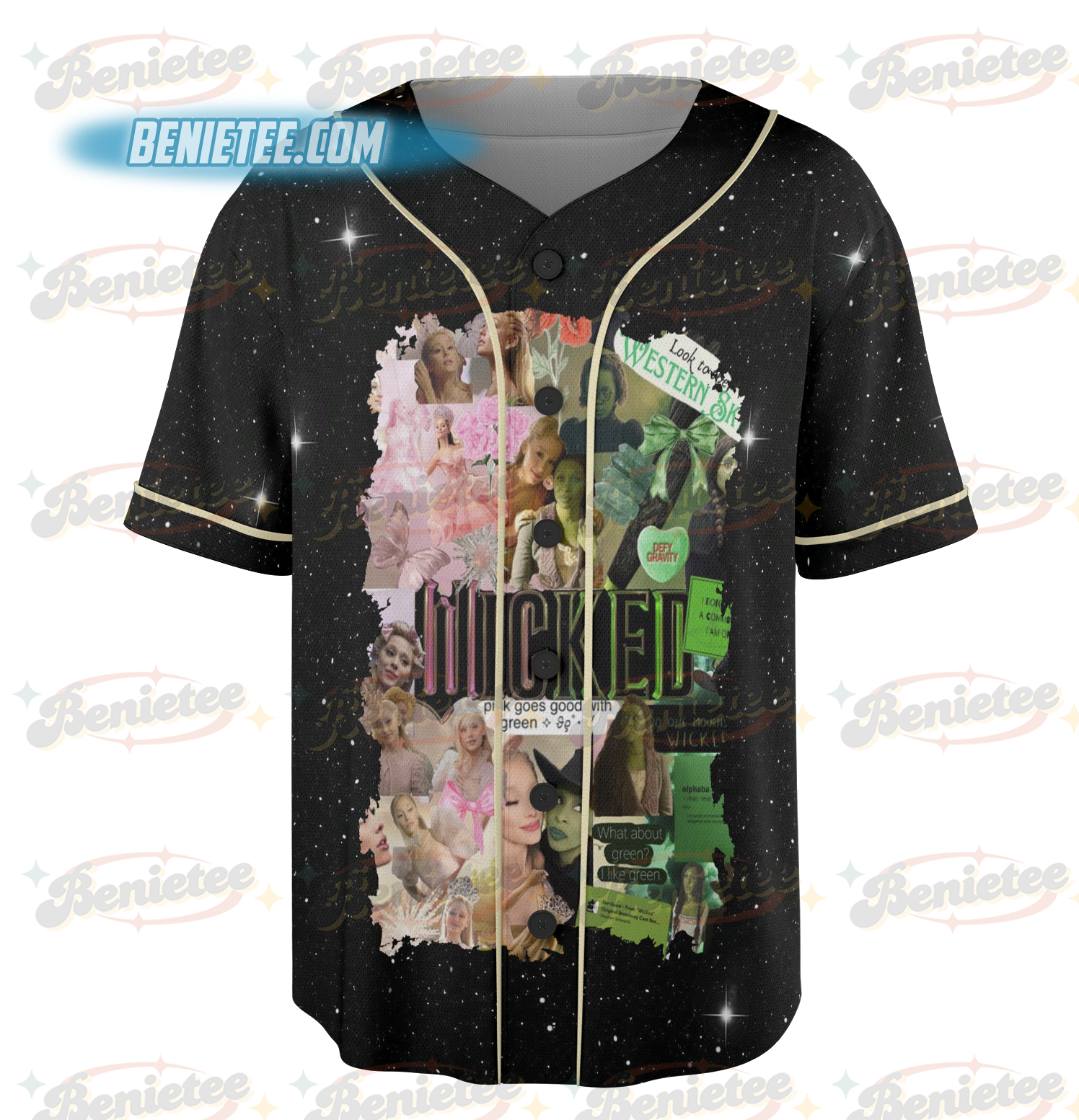 Wicked Defying Gravity Baseball Jersey, Movie Baseball Jersey - Image 4