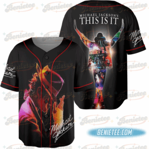 Michael Jackson Retro Jersey – King of Pop Graphic Tee, Vintage 80s Music Baseball Jersey, Oversized Jersey Unisex Gift Idea