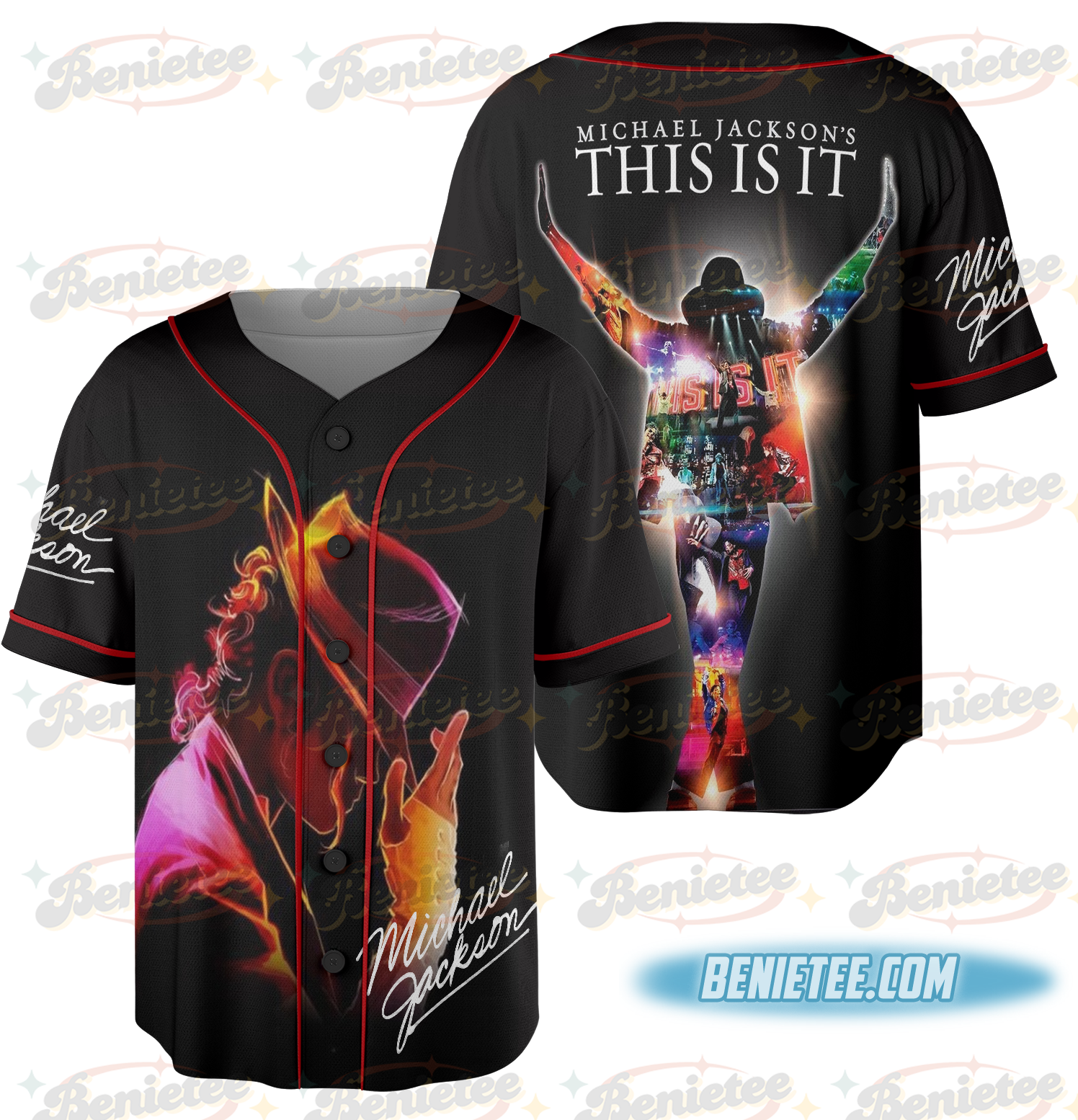 Michael Jackson Retro Jersey – King of Pop Graphic Tee, Vintage 80s Music Baseball Jersey, Oversized Jersey Unisex Gift Idea