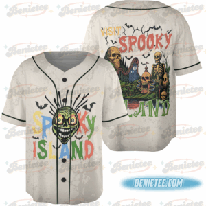 Spooky Island Jersey, Halloween Nostalgia, Retro Halloween, Halloween Shirt, Baggy